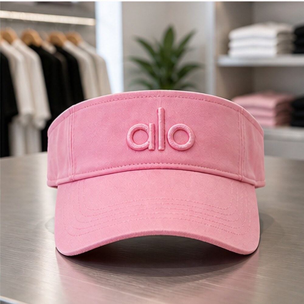 ALO Yoga Pink Walking Open Top Visor Hat OS - Gem